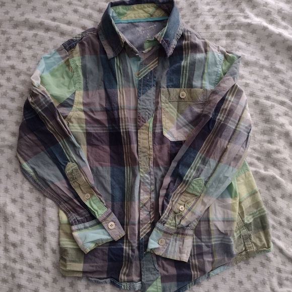 BOGO Boys Plaid Button-Up Long Sleeve Shirts - Picture 2 of 7